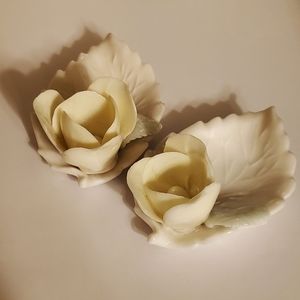 Ardalt Lenwile Fine China Rose Candle Holders